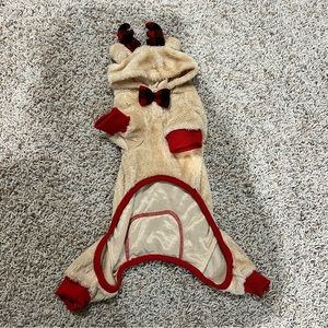 Fabdog Christmas Reindeer with Antlers Dog & Bow Outfit Medium